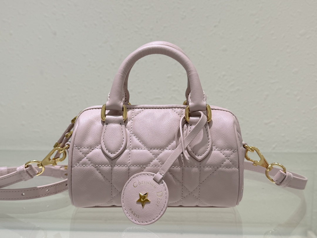 Dior Groove 17 Mini Bag Pale Pink Macrocannage Calfskin